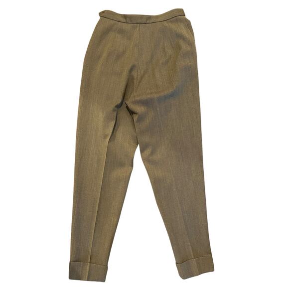 Vintage Burberry’s Wool Trousers Side Button Ankle Size 2P Made in USA OldMoney - Picture 4 of 9